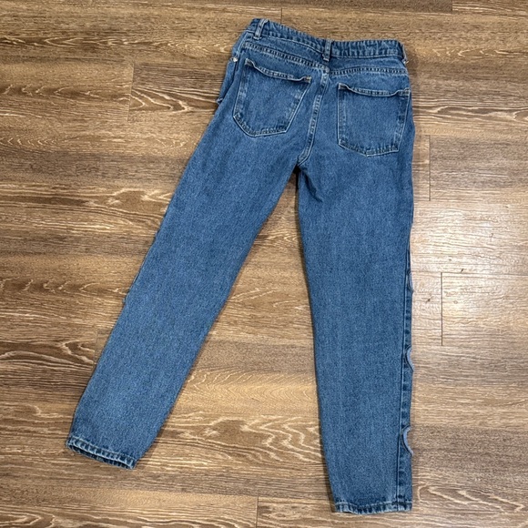Edikted Blue Heart Cutout Straight Leg Jeans - Picture 4 of 4